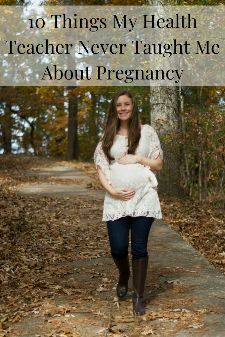 Pregnant Woman Walking Outside on a Fall Day