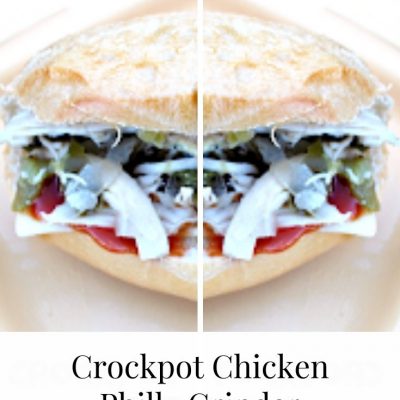 Crockpot Chicken Philly Grinder