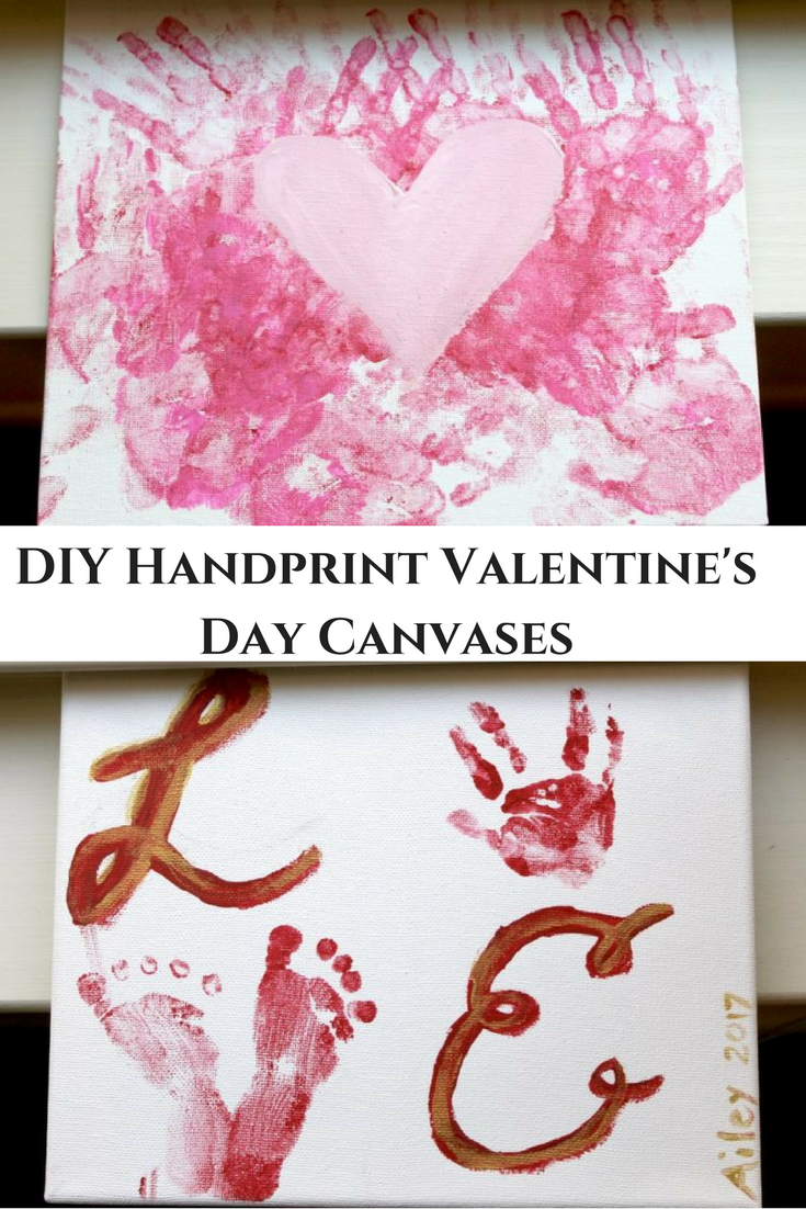 Handprints in Red and Pink for Valentine's Day