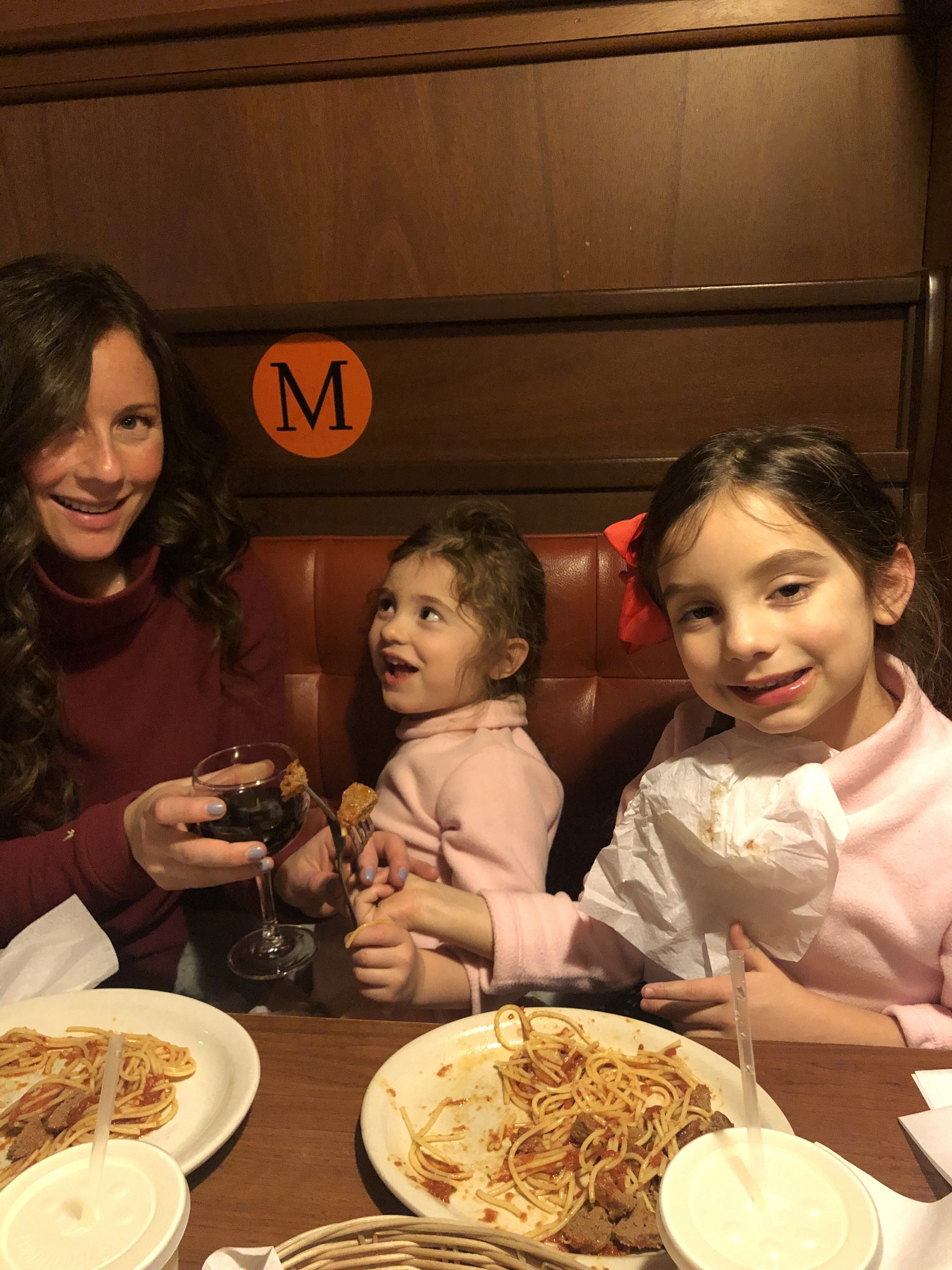 Mom and Daughters in Dudley Stephens at Modern Apizza