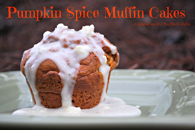 Pumpkin Spice Muffin Cakes with Cream Cheese Frosting 