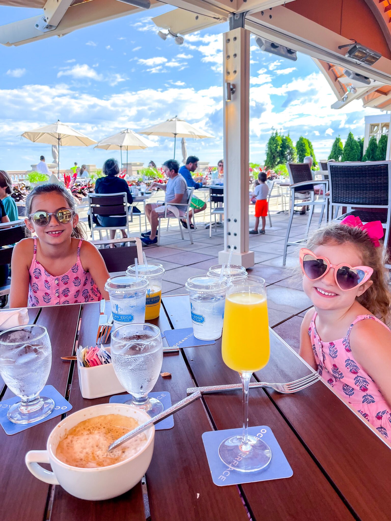 kids at breakfast Ocean Terrace Ocean Edge Resort