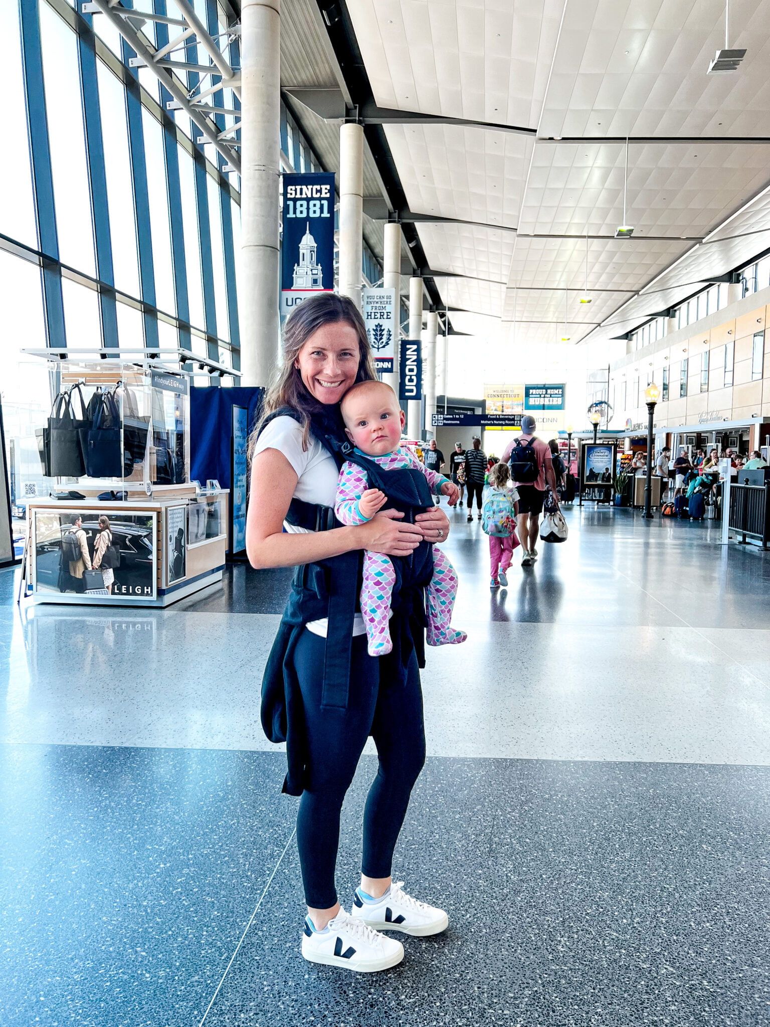 Airplane Travel Outfit with an Infant