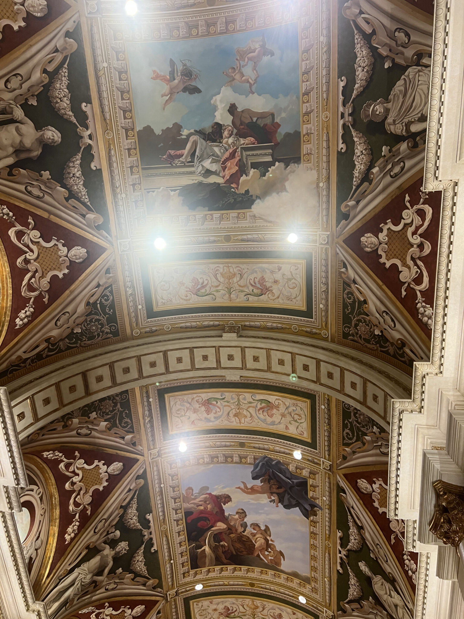 Ceiling in The Venetian replica Italian paintings Las Vegas